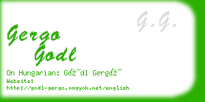 gergo godl business card